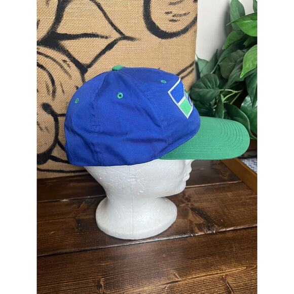 Vtg 1990s Sports Specialties Seattle Seahawks Blue NFL Blockhead Snapback Rare - Picture 2 of 6